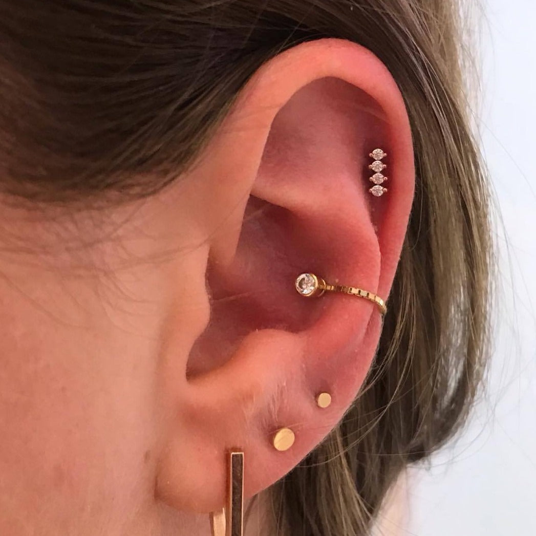 4 Gem Swarovski Line in 14k Gold by Junipurr