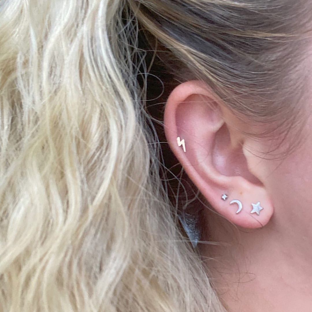 Lightning Bolt in 14k Gold by Junipurr