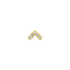 Chevron Clear Swarovski End in 14k Yellow Gold by Junipurr - Pierced