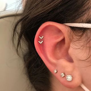 Swarovski Chevron in 14k Gold by Junipurr