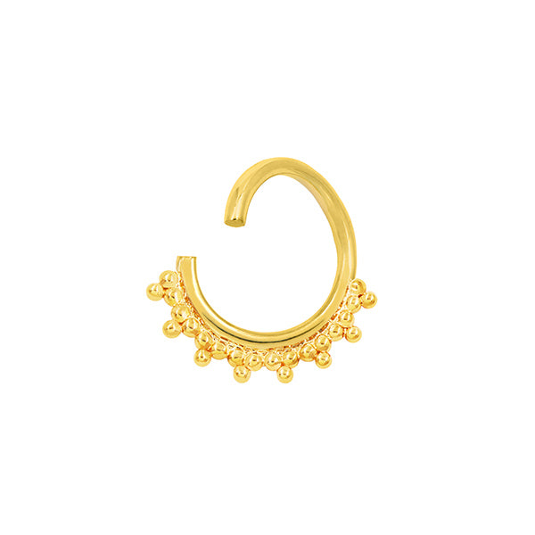 Tri-Bead Seam Ring in 14k Gold by Junipurr