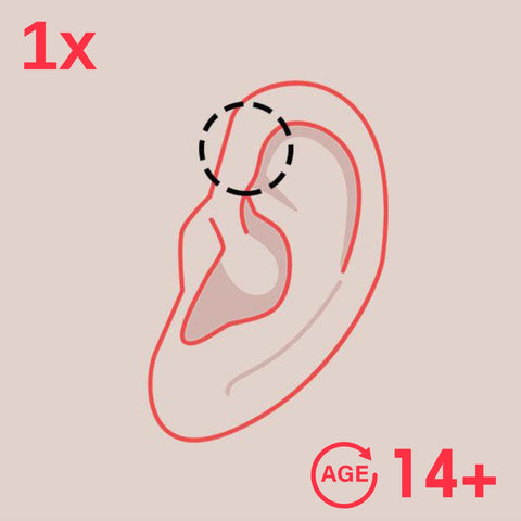 1 Forward Helix Piercing 14y+ in Mississauga + Excluding Jewelry