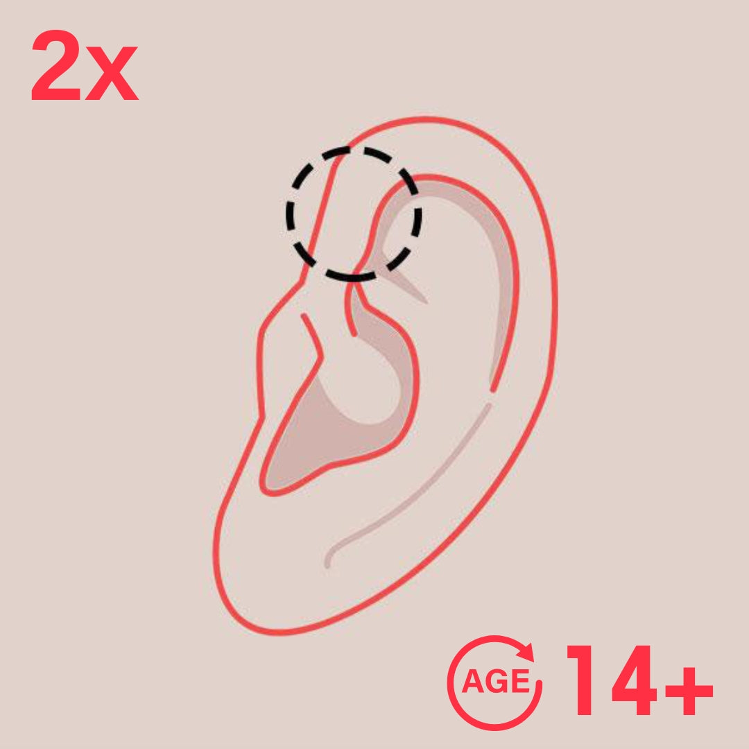 2 Forward Helix Piercings 14y+ in Mississauga + Excluding Jewelry