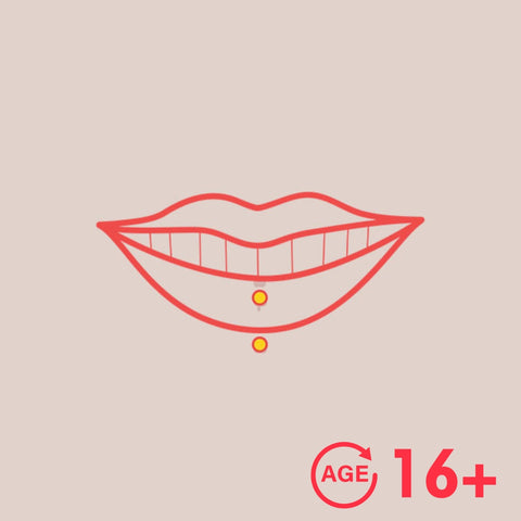 Vertical Labret Piercing 16y+ in Mississauga + Excluding Jewelry