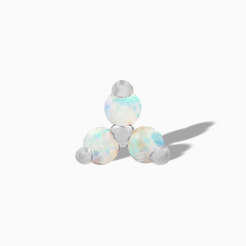 White Opal Trinity in 14k Gold by Junipurr