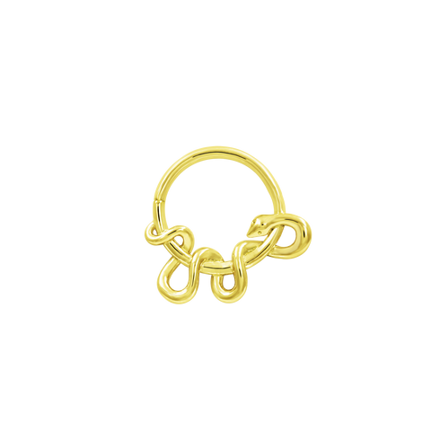 Kaa Seam Ring in Solid 14k Gold by Junipurr