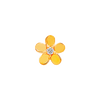 Flower with CZ end in 14k Yellow Gold by Junipurr - Pierced