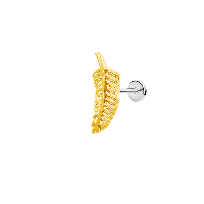 Feather Quill in 14k Gold by Junipurr