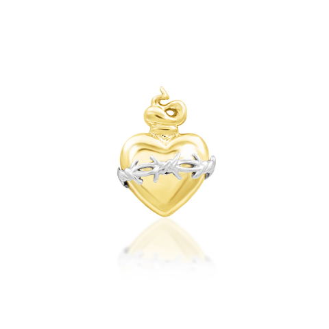 Sacred Heart in 14k gold by Junipurr
